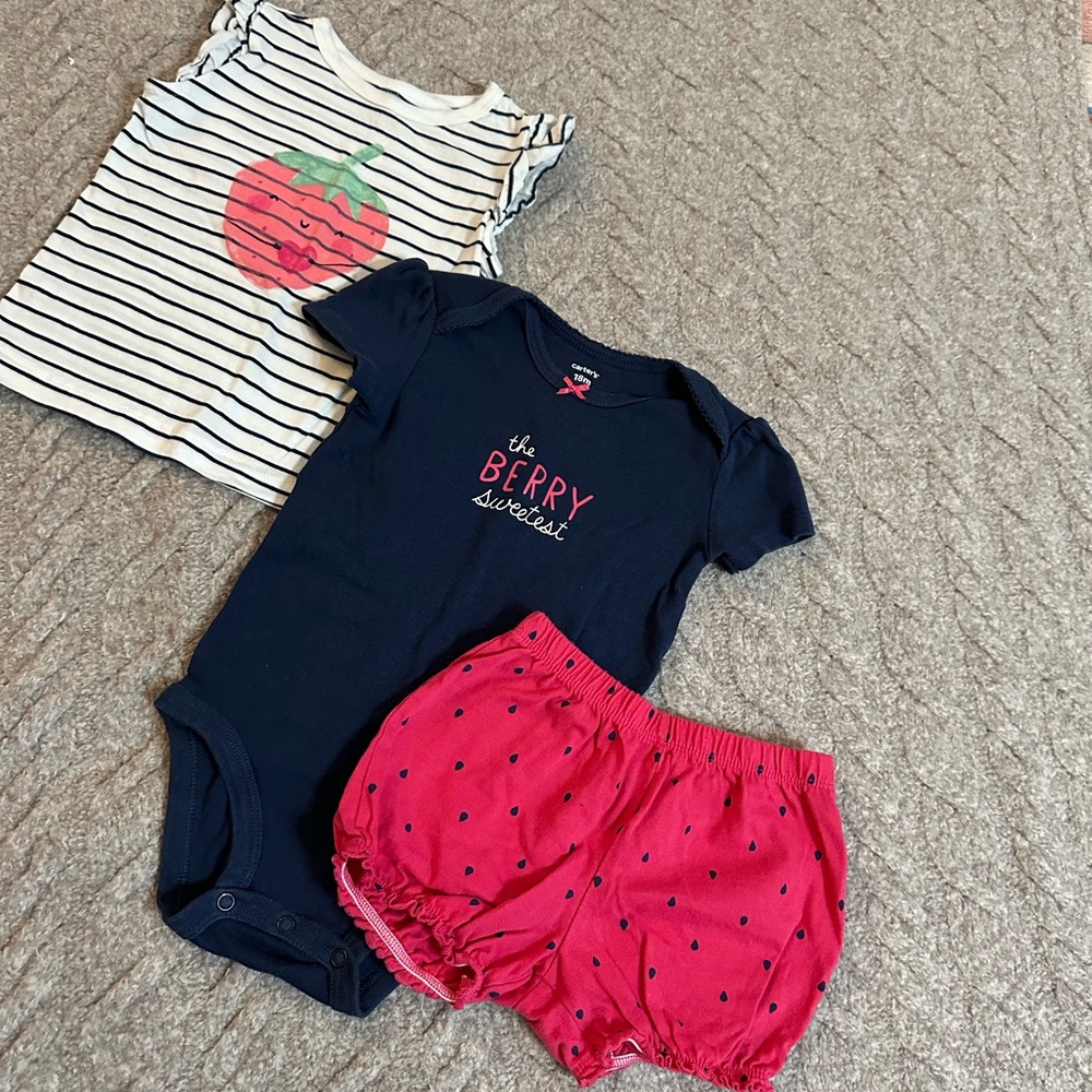 Carter’s “Berry Sweetest” outfit combo - size 12-18 months